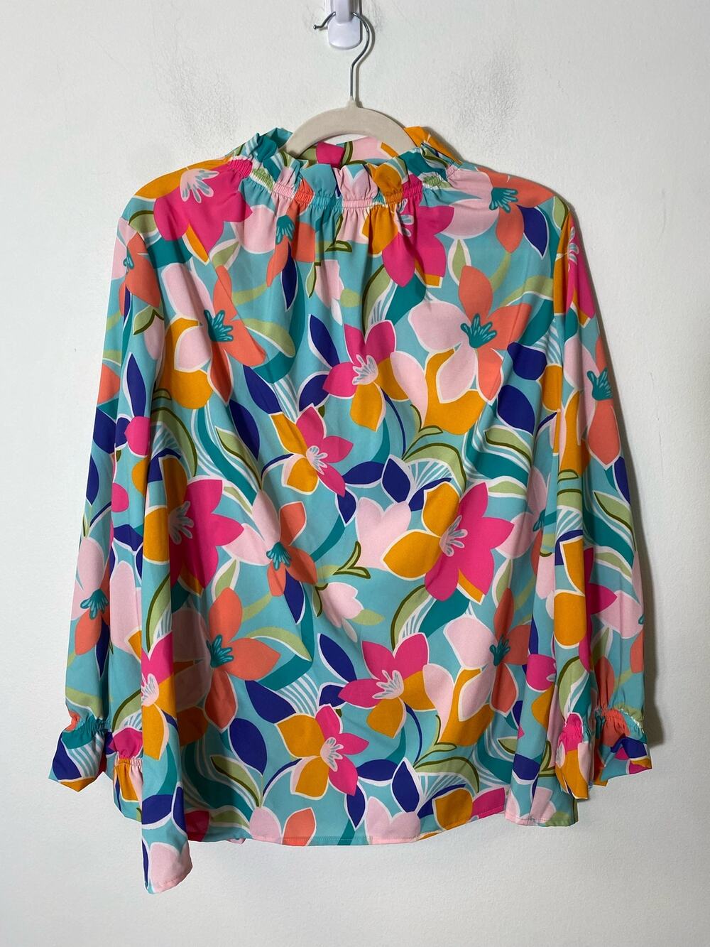 2 Hearts Green Long Sleeve Tunic Style Top Sz XL